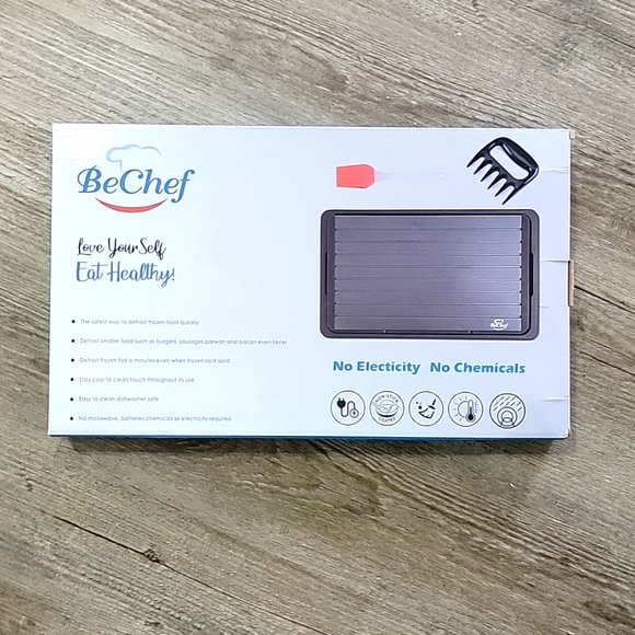 BeChef Defrosting Tray | 16"x10"x6MM Extra Large Thawing Plate - Picture 4 of 4